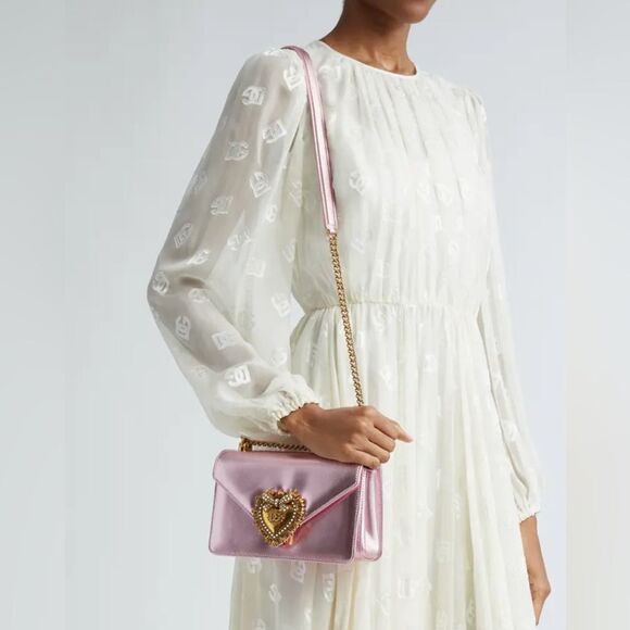 Dolce & Gabbana Devotion metallic leather shoulder bag - Picture 3 of 16